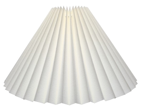 plissé 13x25x39 L-E27 creme bomuld med stativ